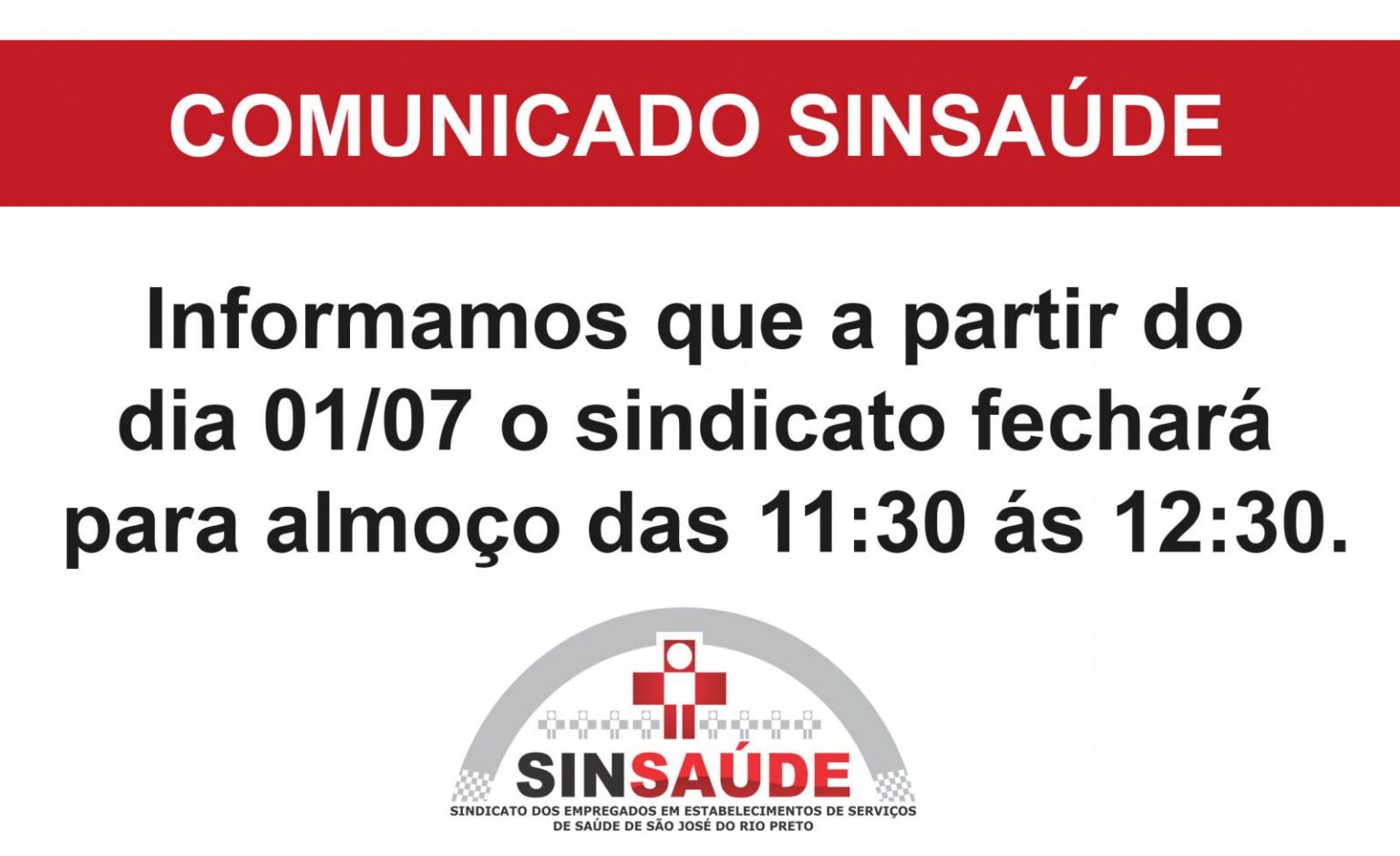 Novo Hor Rio De Funcionamento Do Sindicato Sinsa De Rio Preto