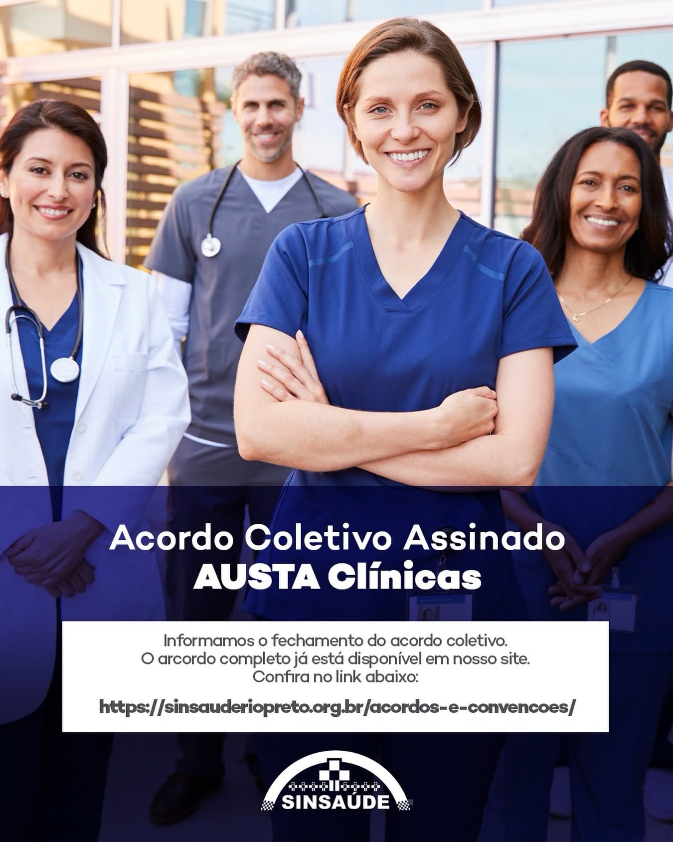 O SinSaúde concluiu as negociações e assinou o Acordo Coletivo Austa Clínicas – 2026/2027